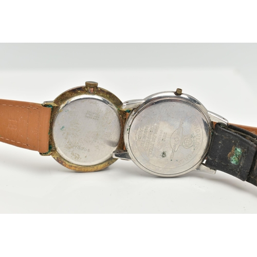 35 - TWO WRISTWATCHES, to include an AVIA wristwatch, with cream dial, gilt hourly applied markers, black... 