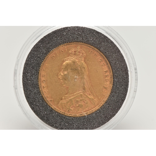 64 - A FULL 22CT GOLD SOVEREIGN COIN QUEEN VICTORIA 1889, St George and The Dragon type, 22ct, 7.9 gram, ... 