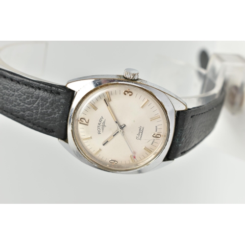 80 - TWO GENTS WRISTWATCHES, to include an AF, manual wind 'Rotary' wristwatch, round silvered dial signe... 