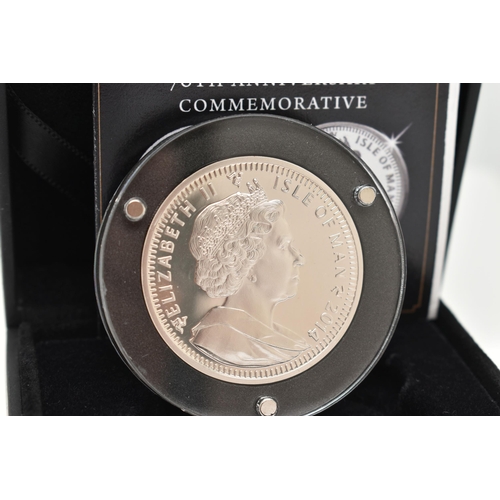 140 - A CASED SILVER PROOF CROWN COIN, this London Mint Office coin commemorating the D-Day Landings 70th ... 