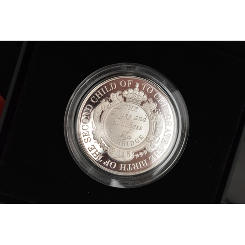 152 - A LARGE CARDBOARD BOX CONTAINING MIXED COINAGE, to include a Royal Mint The Royal Birth 2015 Silver ... 