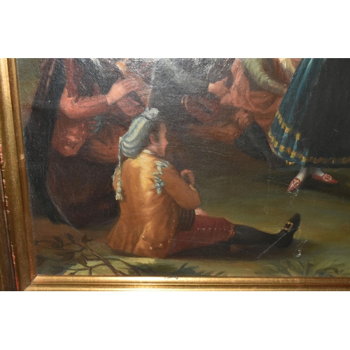 300 - ENRIQUES LAGARES (SOUTH AMERICAN, 20TH CENTURY) EL BAILE, after Goya, oil on canvas, signed lower ... 