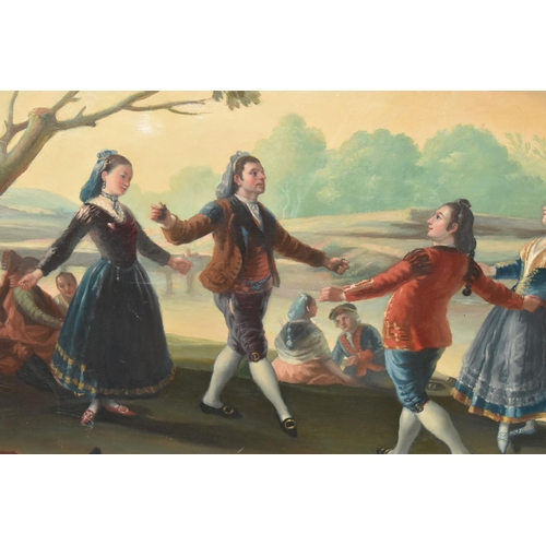 300 - ENRIQUES LAGARES (SOUTH AMERICAN, 20TH CENTURY) EL BAILE, after Goya, oil on canvas, signed lower ... 