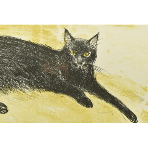 301 - DAME ELIZABETH BLACKADDER R.A R.S.A (BRITISH 1931-2021) 'BLACK CAT', a limited edition lithographic ... 