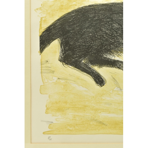 301 - DAME ELIZABETH BLACKADDER R.A R.S.A (BRITISH 1931-2021) 'BLACK CAT', a limited edition lithographic ... 