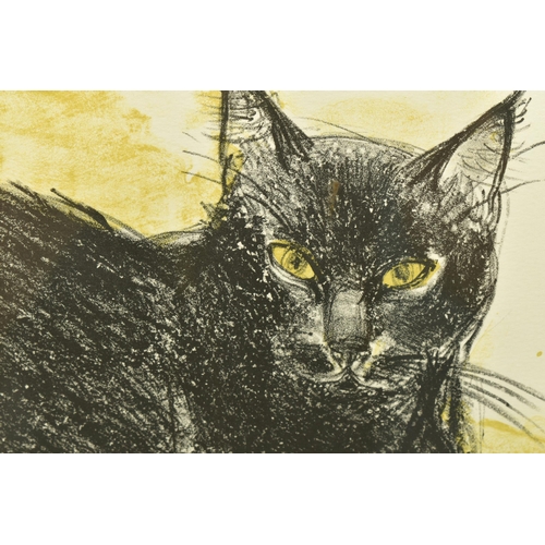 301 - DAME ELIZABETH BLACKADDER R.A R.S.A (BRITISH 1931-2021) 'BLACK CAT', a limited edition lithographic ... 