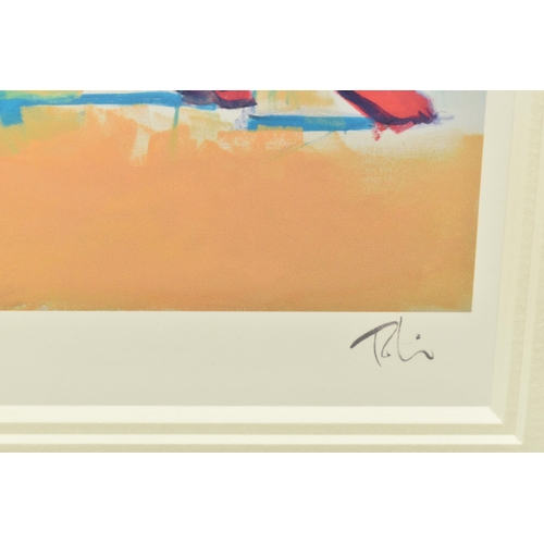 302 - TOBY MULLIGAN (BRITISH 1969) 'IN REPOSE', a signed limited edition print on paper depicting a colour... 