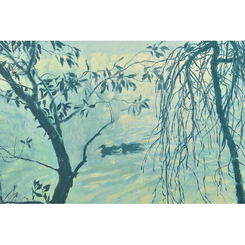 307 - ROLF HARRIS (AUSTRALIAN 1930-2023) 'MIST ON THE THAMES', a limited print 184/195 of a London river s... 