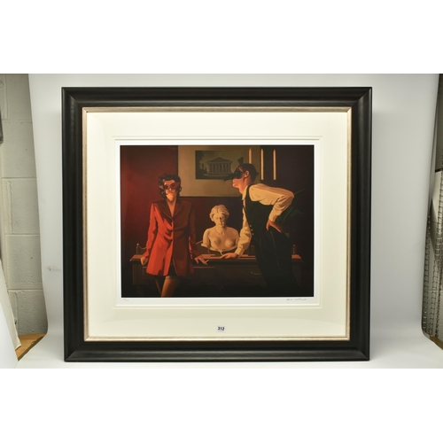 312 - JACK VETTRIANO (SCOTTISH 1951) 'THE SPARROW AND THE HAWK', a signed limited edition print on paper d... 