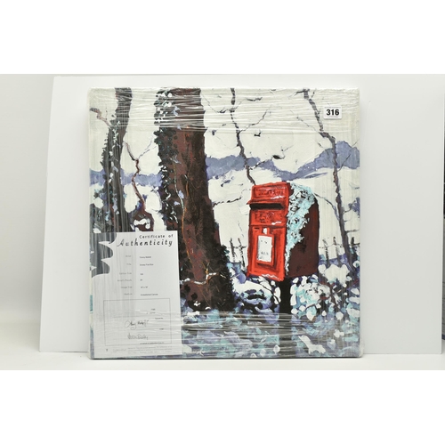 316 - TIMMY MALLETT (BRITISH CONTEMPORARY) 'SNOWY POST BOX', two signed artist proof edition prints on box... 