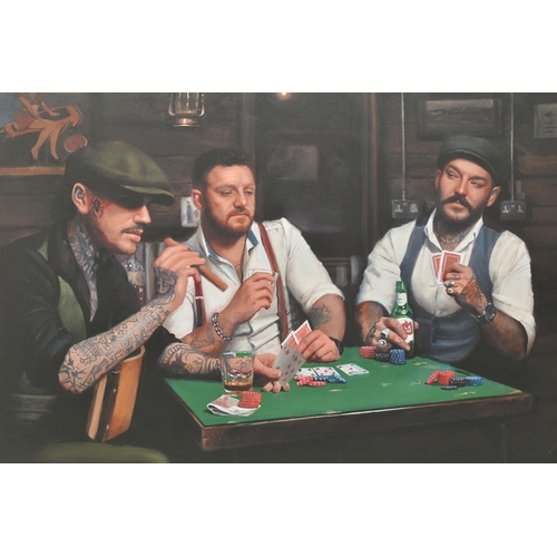 319 - VINCENT KAMP (BRITISH CONTEMPORARY) 'BACK AT THE GENTLEMAN AND ROGUES CLUB', a signed limited editio... 