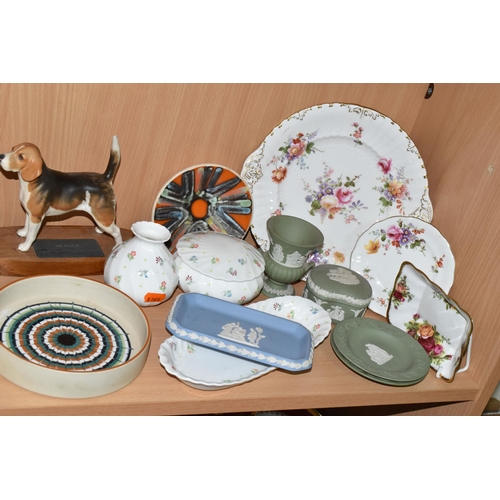 328 - A GROUP OF CERAMICS, to include a Royal Doulton 'Special Friend' HN3607 figure of a boy and kitten, ... 