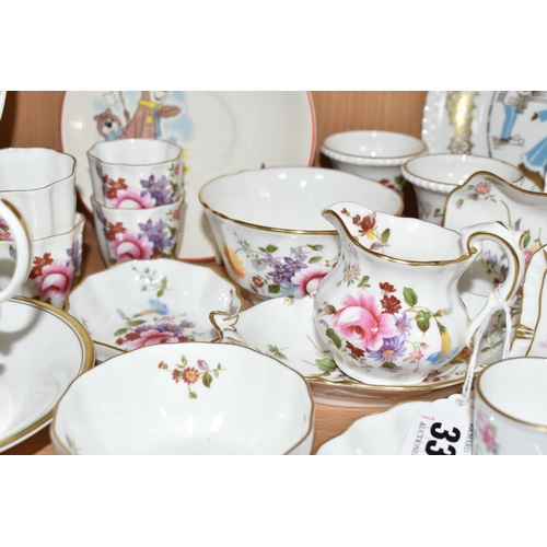 335 - A GROUP OF CERAMICS, to include fourteen pieces of Royal Crown Derby 'Derby Posies' gift and tea war... 