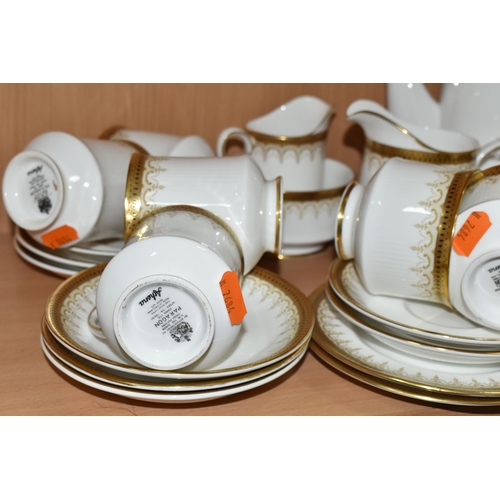 348 - A THIRTY FOUR PIECE PARAGON ATHENA PART TEA AND COFFEE SET, comprising a coffee pot, a cream jug, a ... 