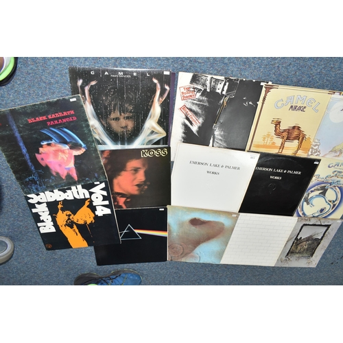 371 - A BOX CONTAINING FOURTEEN LP RECORDS, including Pink Floyd (The Dark Side of The Moon, (2nd pressing... 