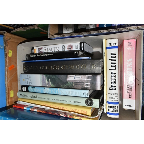 373 - SIX BOXES OF GEOGRAPHICAL / TRAVEL BOOKS & GUIDES comprising approximately 120 titles in hardback an... 