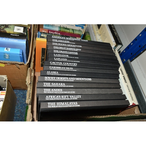 373 - SIX BOXES OF GEOGRAPHICAL / TRAVEL BOOKS & GUIDES comprising approximately 120 titles in hardback an... 