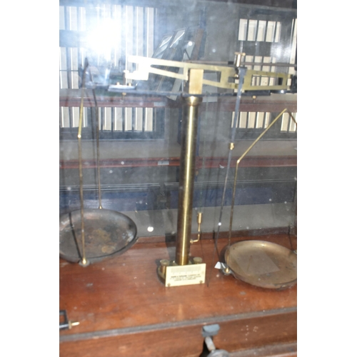 376 - TWO SETS OF SCIENTIFIC WEIGHING SCALES, one set by Griffin and George and the other set by Baird and... 