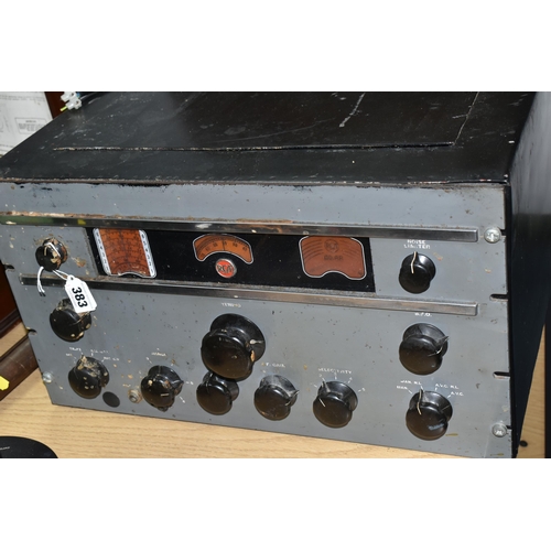 383 - A WWII ERA R.C.A. AR88 RADIO RECEIVER SET, not tested, some marking and wear to casing