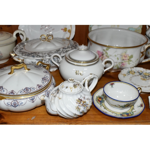 422 - A GROUP OF HAVILAND & CO, LIMOGES PORCELAIN, to include six tureens in different patterns - smallest... 