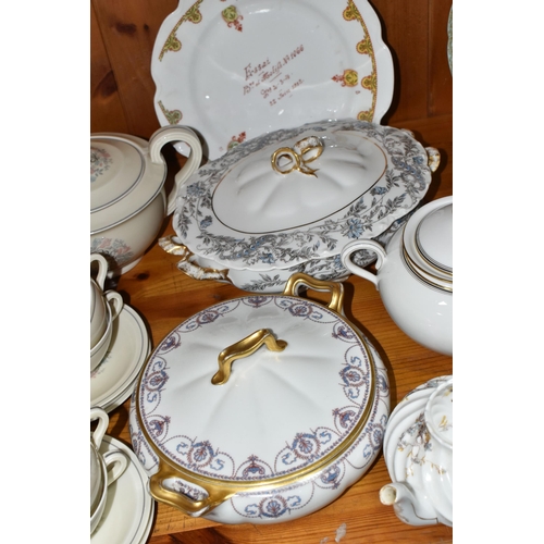 422 - A GROUP OF HAVILAND & CO, LIMOGES PORCELAIN, to include six tureens in different patterns - smallest... 