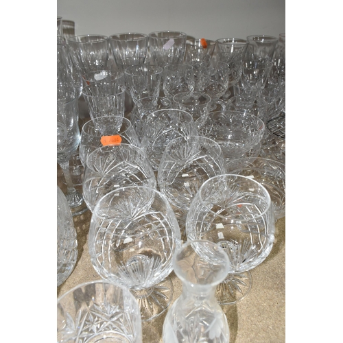 426 - A QUANTITY OF CUT CRYSTAL AND OTHER GLASS WARES, approximately one hundred pieces, to include at lea... 