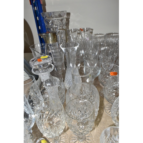 426 - A QUANTITY OF CUT CRYSTAL AND OTHER GLASS WARES, approximately one hundred pieces, to include at lea... 