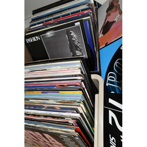 441 - TWO BOXES OF 12 INCH SINGLES CIRCA 1980S, artists include Mexican Radio, Chaz Jankel, A-HA, Chic, Br... 