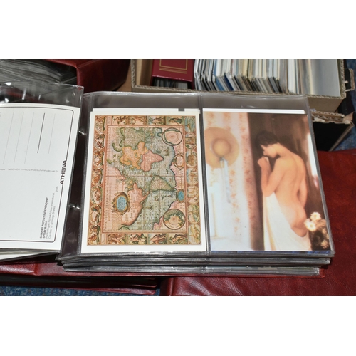 443 - POSTCARDS, eight albums and one box containing a miscellaneous collection of approximately 1700-1800... 