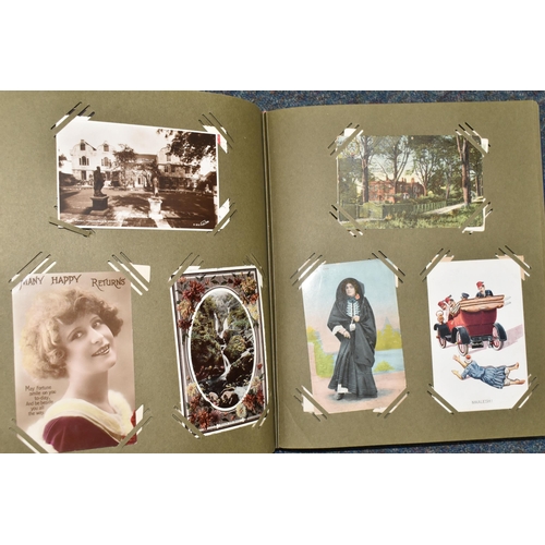 452 - ONE POSTCARD ALBUM containing approximately 495 miscellaneous Postcards, mostly early 20th century, ... 