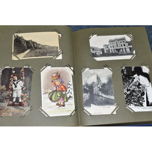 452 - ONE POSTCARD ALBUM containing approximately 495 miscellaneous Postcards, mostly early 20th century, ... 