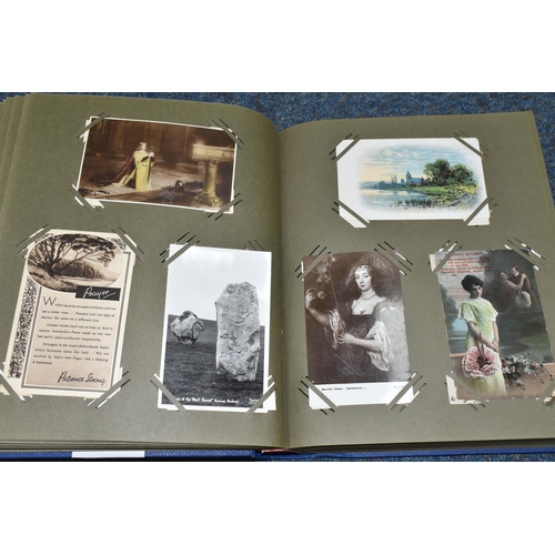 452 - ONE POSTCARD ALBUM containing approximately 495 miscellaneous Postcards, mostly early 20th century, ... 