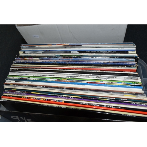 470 - TWO BOXES OF RECORDS, approximately one hundred LPs by artists to include Fleetwood Mac, Aerosmith, ... 