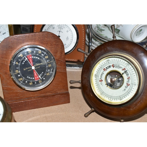 482 - CLOCKS, THERMOMETERS AND BAROMETERS, to include a Henry Martens Toulet Super Pigeon racing clock, To... 