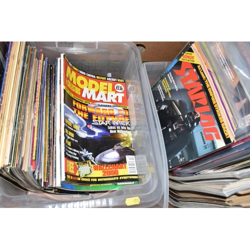 493 - FIVE BOXES OF BOOKS & MAGAZINES to include approximately sixty miscellaneous titles in hardback and ... 