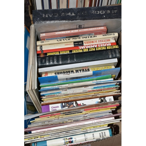 504 - TWO BOXES OF BOOKS & MAGAZINES containing a miscellaneous collection of titles in mostly hardback fo... 