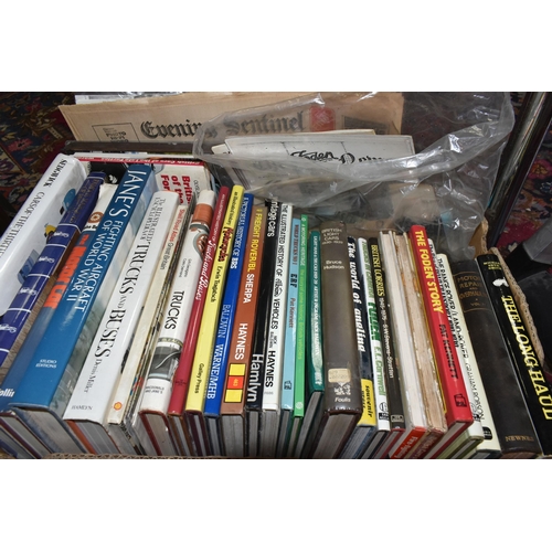 504 - TWO BOXES OF BOOKS & MAGAZINES containing a miscellaneous collection of titles in mostly hardback fo... 