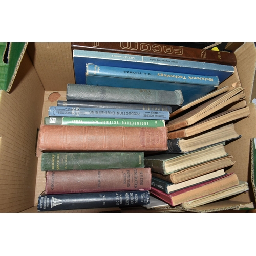 507 - FOUR BOXES OF BOOKS containing a quantity of miscellaneous book titles and pamphlets on the subject ... 