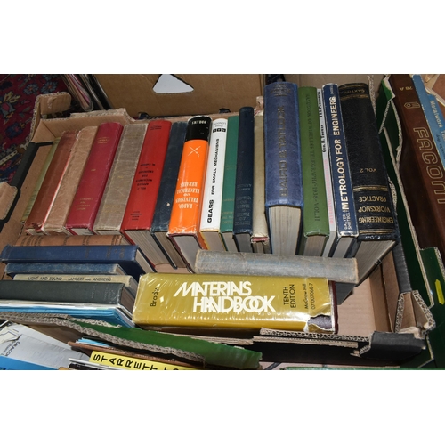 507 - FOUR BOXES OF BOOKS containing a quantity of miscellaneous book titles and pamphlets on the subject ... 