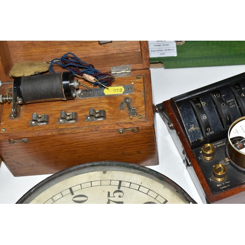 510 - FIVE PRESSURE GAUGE INSTRUMENTS, comprising a 1951 fixed frequency vibration galvanometer No.85761, ... 