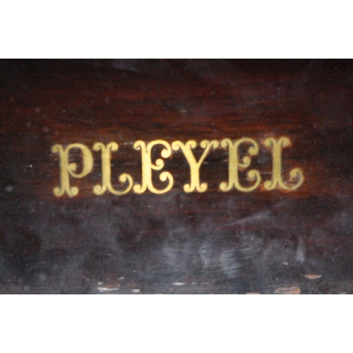 1315 - A 19TH CENTURY PLEYEL ROSEWOOD BABY GRAND PIANO, serial number 78256, the hinged lid enclosing an ov... 