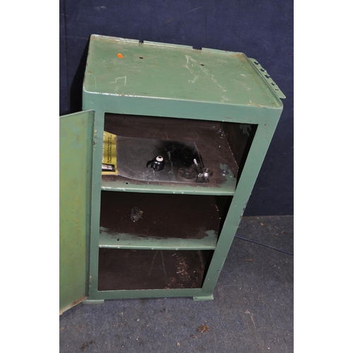 1064 - A FAWCETT STEELPACT STEEL WORKSHOP CABINET with lock but no key, width 54cm depth 40cm height 86cm (... 