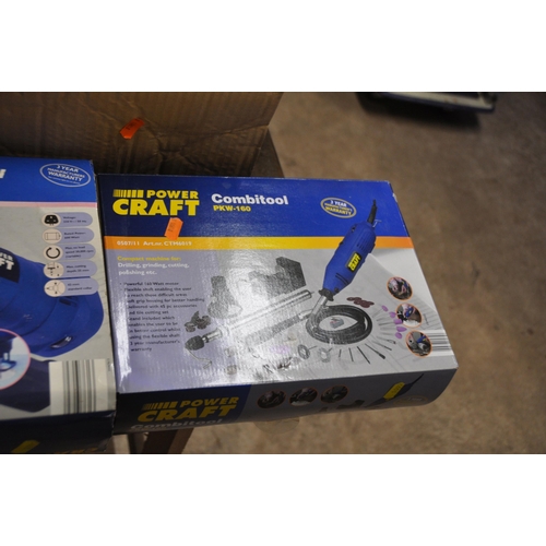 1097 - A BRAND NEW IN BOX POWER CRAFT OMNI SAW AND ROTARY TOOL along with a used Power Craft tile cutter (P... 