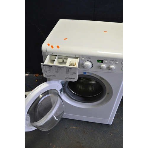 1119 - AN INDESIT EWD71452 WASHING MACHINE width 60cm depth 55cm height 85cm (PAT pass, spin cycle run but ... 