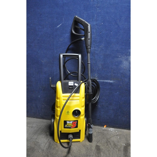 1147 - A WOLF BIG BLASTER 5 PRESSURE WASHER with lance (PAT pass and working) and a Fellowes shredder (unte... 