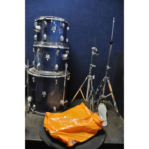 1160 - A CB DRUMS FIVE PIECE DRUM KIT including 22in Kick Drum, 16in floor tom, 13 and 12in rack toms (no m... 