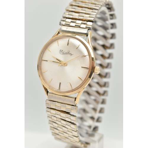 50 - A GENTLEMAN'S WRISTWATCH, the circular face with gold coloured baton hour markers and hands, face st... 