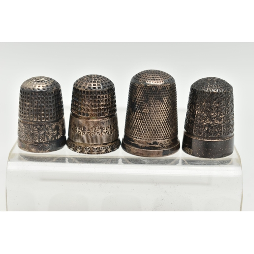 143 - TWELVE 'CHARLES HORNER' SILVER THIMBLES, various designs and patterns, all hallmarked 'Charles Horne... 