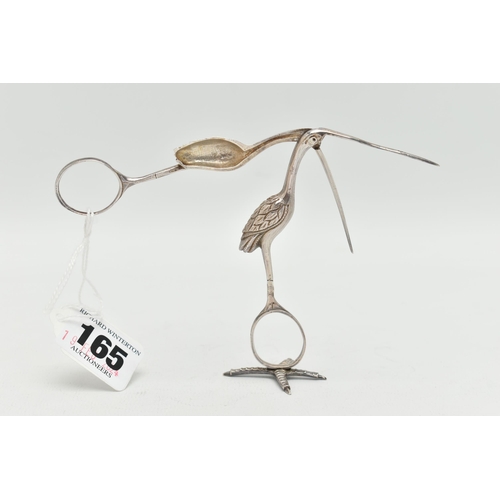 165 - A PAIR OF SILVER STORK RIBBON THREADERS, makers mark only, possibly 'John Ford & John William', appr... 