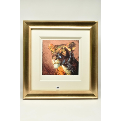 309 - ROLF HARRIS (AUSTRALIA 1930-2023) 'LIONESS', a signed limited edition print on paper, 103/195 with c... 